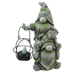 Gnome Buddies with Solar Powered Lantern